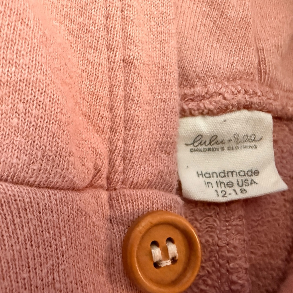 Little Road Co (formerly Lulu &Roo) Pink Hooded Baby Onesie with Ears - Picture 4 of 6